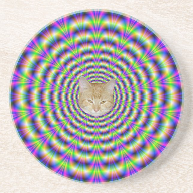 En Grès Neon Pulse Dessous de verre + chat (Devant)