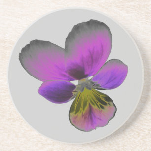 En Grès Pansy Wild Dark Purple Dessous de verre
