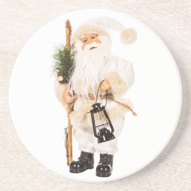 EN GRÈS ***PÈRE NOËL VINTAGE*** DESSOUS DE VERRE SANDSTONE (Devant)