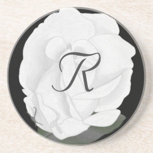 En Grès Personnaliser Dessous de verre de monogramme de ro