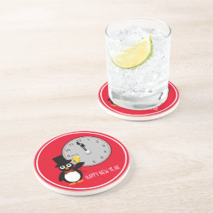 En Grès Quand L'Horloge Frappe Douze Dessous de verre De g