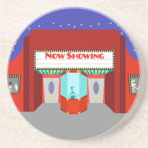 En Grès Retro cinéma Dessous de verre Sandstone