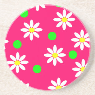 En Grès Roses indien avec des dessous de verre de motif de