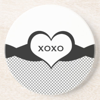 En Grès Sassy Heart Fishnet Love Dessous de verre