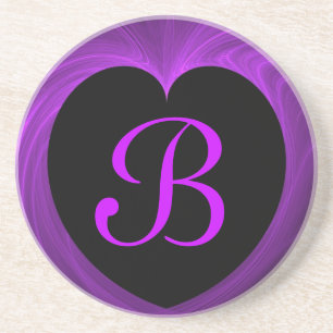 En Grès Série cardiaque fractale-7 — dessous de verre viol