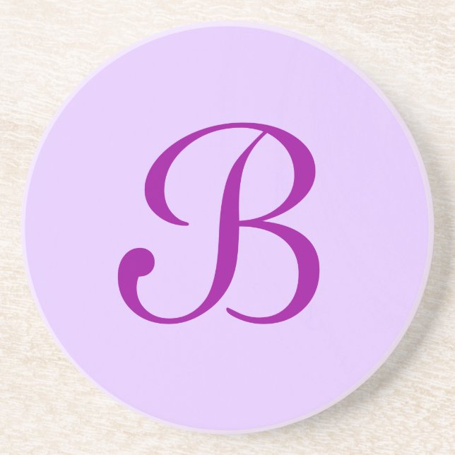 En Grès Série solide : dessous de verre violet (Devant)