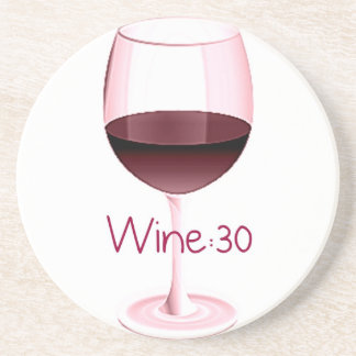 En Grès Vin : Dessous de verre du vin 30 rouge