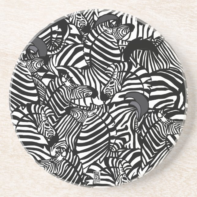 En Grès Zebra Sandstone Dessous de verre 2 (Devant)