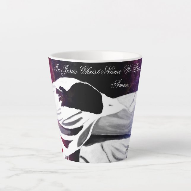 En Jésus Christ Nom Nous Prions Latte Mug (Devant)