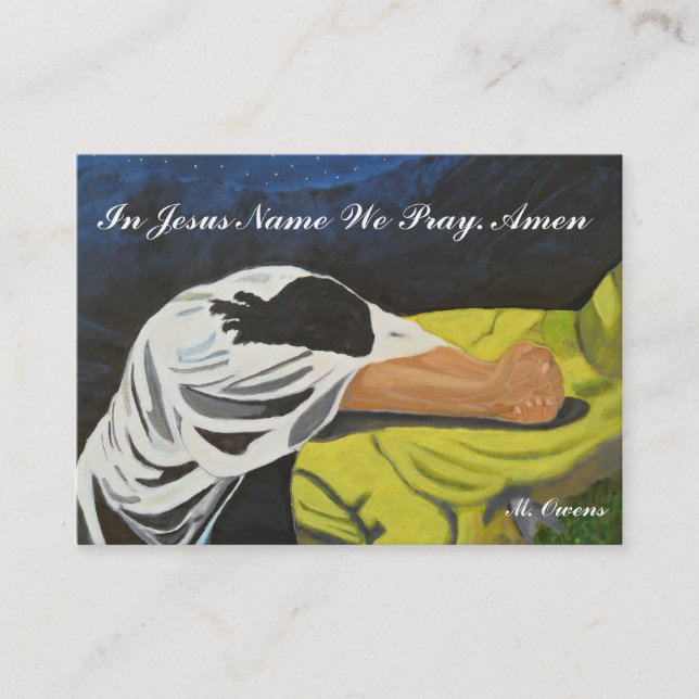 En Jésus nom Nous Prions Cartes de visite (100 paq (Devant)