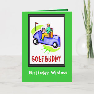 En jouant au golf des cartes d'anniversaire, jouez