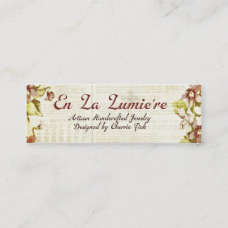 En La Lumiere étiquette carte de visite en