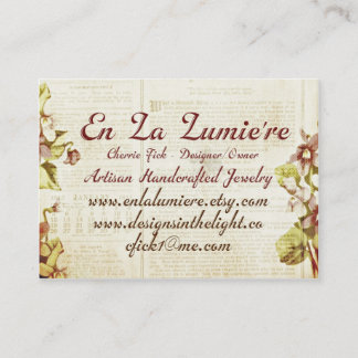 En-La Lumiere Visitenkarte im September 2012