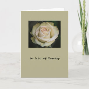 En lieu et place de carte de fleurs pour sympathie