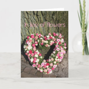 En lieu et place de carte de fleurs pour sympathie