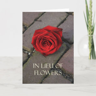 En lieu et place de carte de fleurs pour sympathie