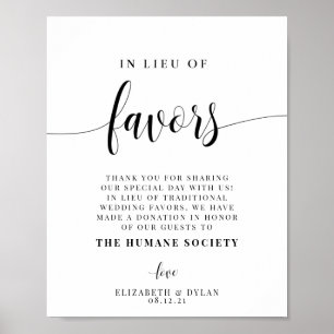 En Lieu Et Place De Faveurs Poster De Réception De