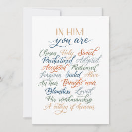 En Lui, vous êtes carte