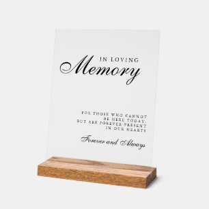 En Mémoire Affectueuse Panneau de Mariage Moderne