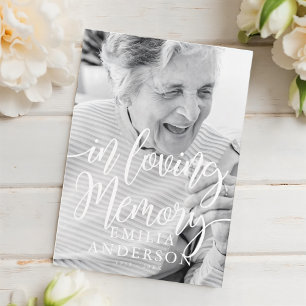 En Mémoire Amoureuse Carte photo simple moderne