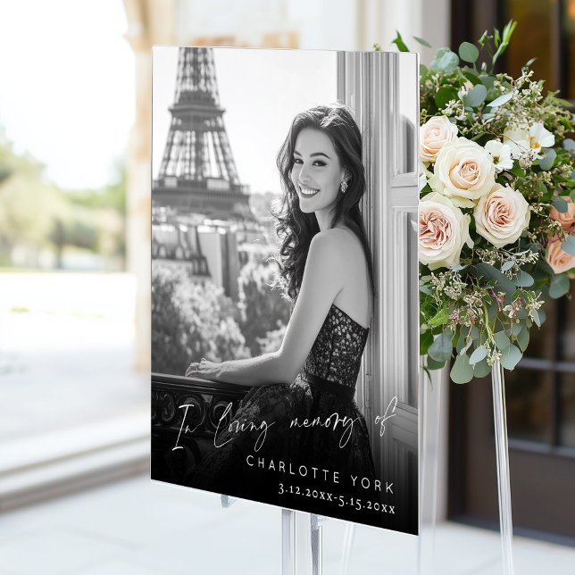 En mémoire d'amour Photo Memorial Funeral Welcome (Créateur téléchargé)