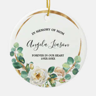 En mémoire de maman Noël ornement en céramique