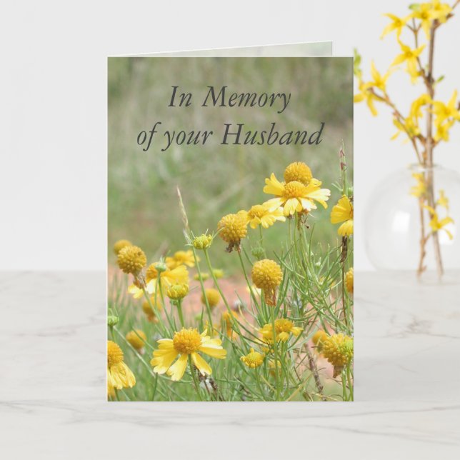 En mémoire de votre carte de mari par Janz (Fleur jaune)