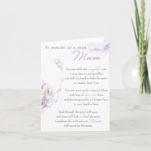 En Mémoire D'Une Chère Carte De Sympathie Pour Mam