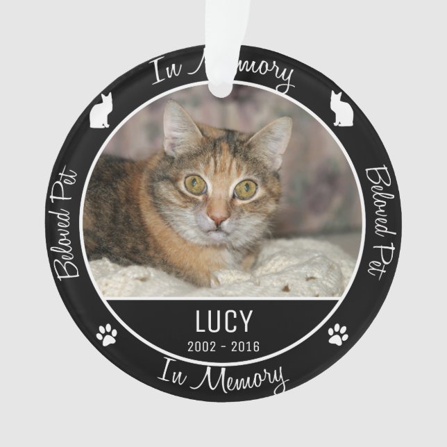En mémoire - Perte de chat - Photo personnalisée / (devant)