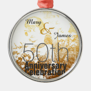 En Métal Célébration du 50e anniversaire ornement personnal