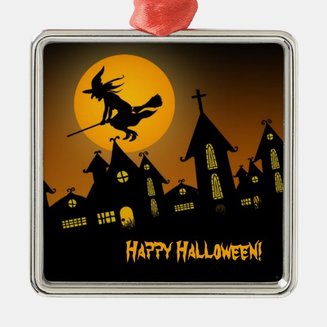 En Métal Éffrayant Halloween 2 Ornement (Devant)