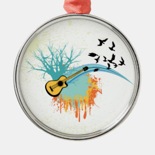 En Métal Guitare acoustique ornement personnalisé