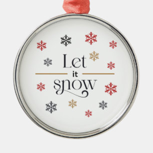 En Métal Laisser Il Neige Ornement