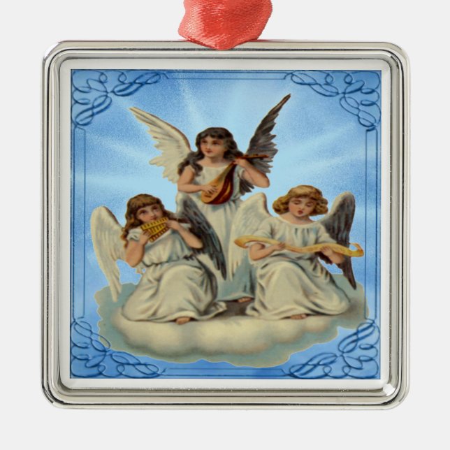 En Métal Les Anges Sur Un Ornement Nuageux (Devant)