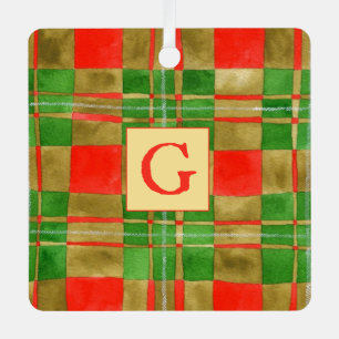 En Métal MAC GREGOR TARTAN Carré métallique Ornement + init