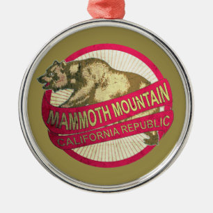 En Métal Mammoth Mountain California ours ornement de vacan