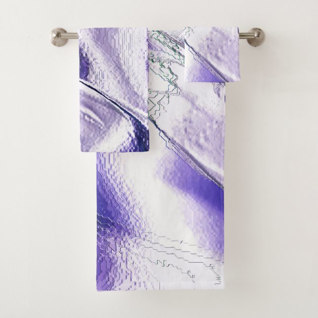 En métal mat, en couleur lilas et violet (En situation)
