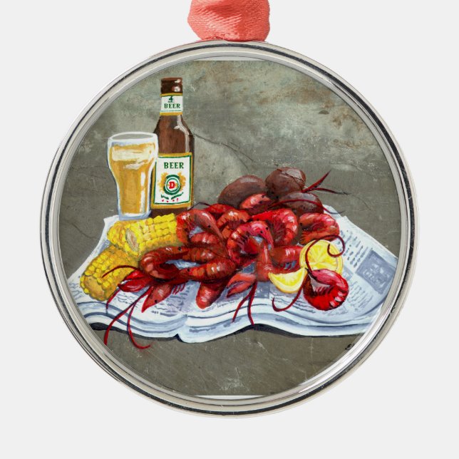 En Métal Mudbugs et ornement de bière (Devant)
