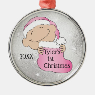 En Métal Noël 1er Noël Ornement rose