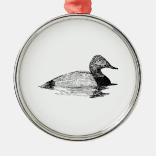 En Métal Ornement Canvasback Duck