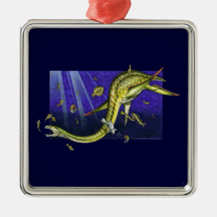 En Métal Ornement Carré Plesiosaur Premium