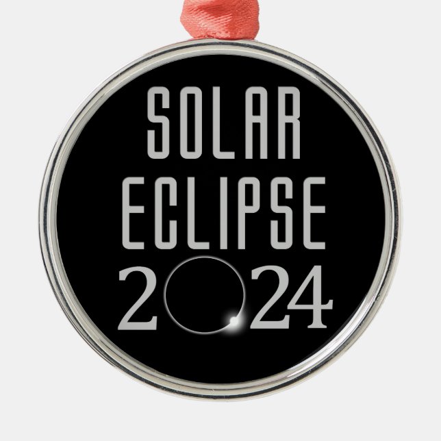 En Métal Ornement commémoratif Solaire Eclipse 2024 (Devant)