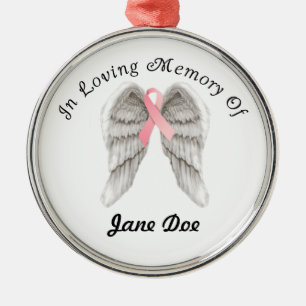 En Métal Ornement d'aile d'ange de mémoire pour le cancer