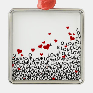 En Métal Ornement d'amour de Saint-Valentin