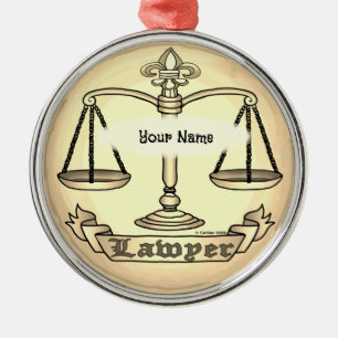 En Métal Ornement d'avocat de la justice