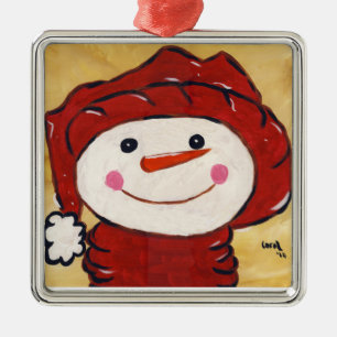 En Métal Ornement de bonhomme de neige