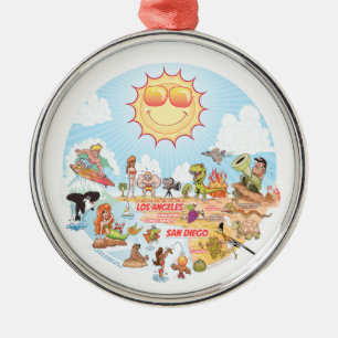 En Métal Ornement de Californie du Sud