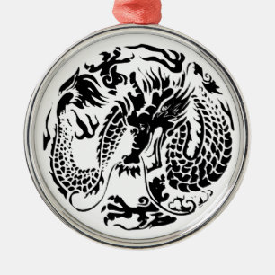En Métal Ornement de dragon noir