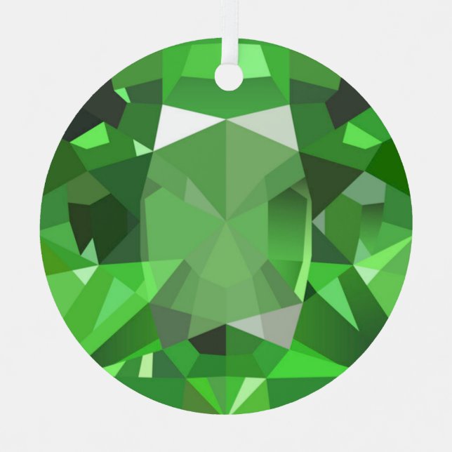 En Métal Ornement de gemme vert clair (Recto)