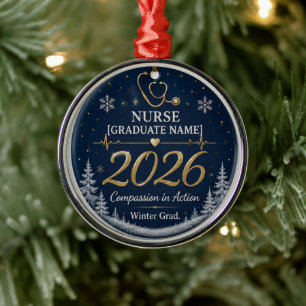 En Métal Ornement de infirmière personnalisé 2026   Stethos